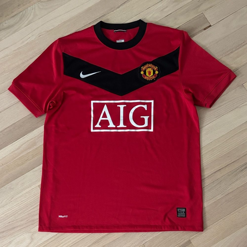 Nike Red and Black Manchester United Jersey